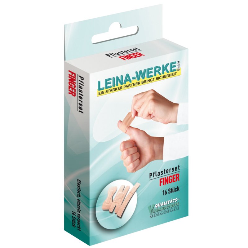 LEINA-WERKE set de pansements Doigts, 16-pièces, couleur chair